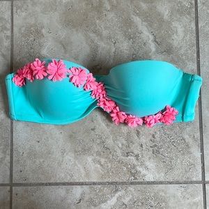 Victoria’s Secret flower strapless bikini top